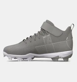 Under Armour Harper 7 Mid RM Cleat Youth - Grey