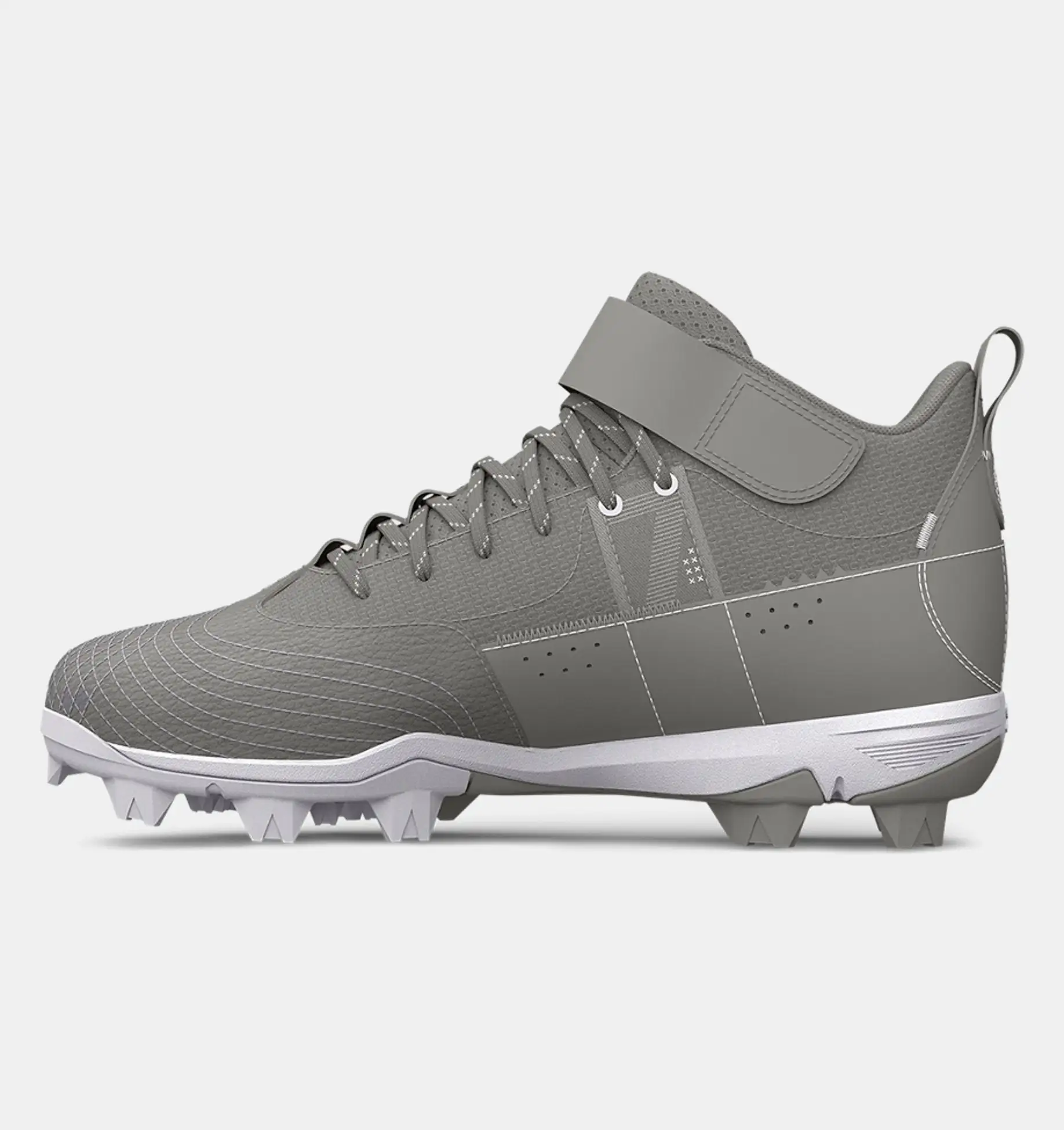 Under Armour Harper 7 Mid RM Cleat Youth - Grey 3 Under Armour Harper 7 Mid RM Cleat Youth - Grey