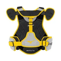 Mizuno Samurai Youth Catchers Chest Protector - 14" - Black / Yellow -Baseball sale shop 380378 9030 01