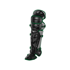Mizuno Samurai Youth Catchers Leg Guards - 14.5" - Black / Green