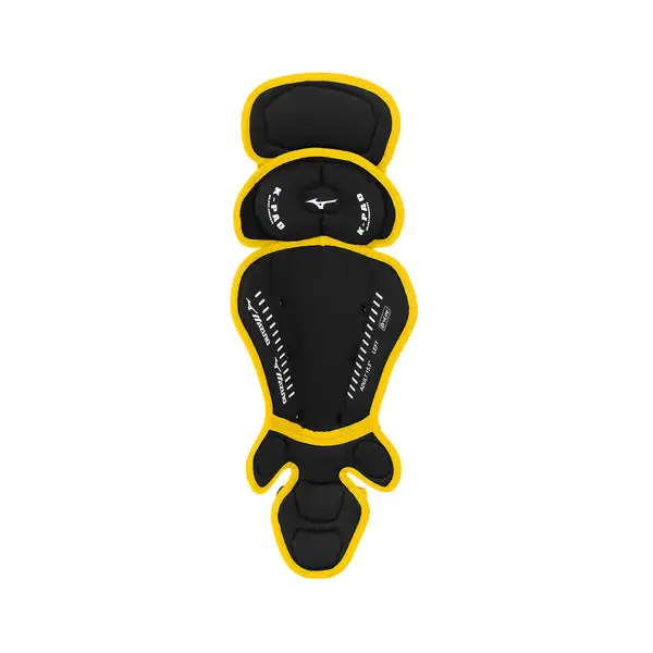Mizuno Samurai Adult Catchers Leg Guards - 15.5" - Black / Yellow 4 Mizuno Samurai Adult Catchers Leg Guards - 15.5" - Black / Yellow - Image 2