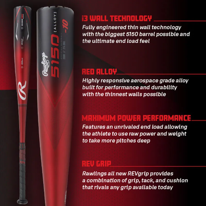 BB BAT RAWLINGS 5150 (-10) BS23 4 BB BAT RAWLINGS 5150 (-10) BS23 - Image 2