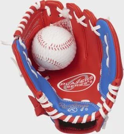 BB GLOVE RAWLINGS PLAYER SERIES CW/BALL (PL91SR) YTH 9'' BS23