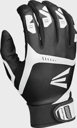 Easton Gametime Batting Gloves - Youth 9 Easton Gametime Batting Gloves - Youth -Baseball sale shop GAMETIME BK BK A121019 back 4C trans