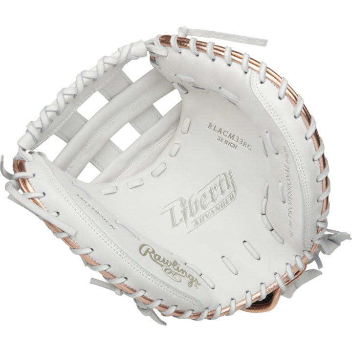Rawlings Liberty Advanced 33 Inch White Fastpitch Catchers Mitt RLACM33RG 3 Rawlings Liberty Advanced 33 Inch White Fastpitch Catchers Mitt RLACM33RG