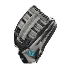 Wilson A500 12.5 Inch Youth Baseball Glove -Baseball sale shop WBW100905 2 A500 BB 125 Boys Black Grey TropicalBlue.png.cq5dam.web .1200.1200
