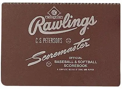 Rawlings Peterson's Baseball Scorebook | 7SB1 3 Rawlings Peterson's Baseball Scorebook | 7SB1